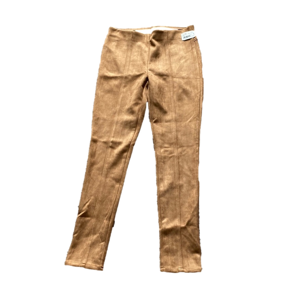 Soft Works Camel Faux Suede Pull On Leggings Size 6 NWT
